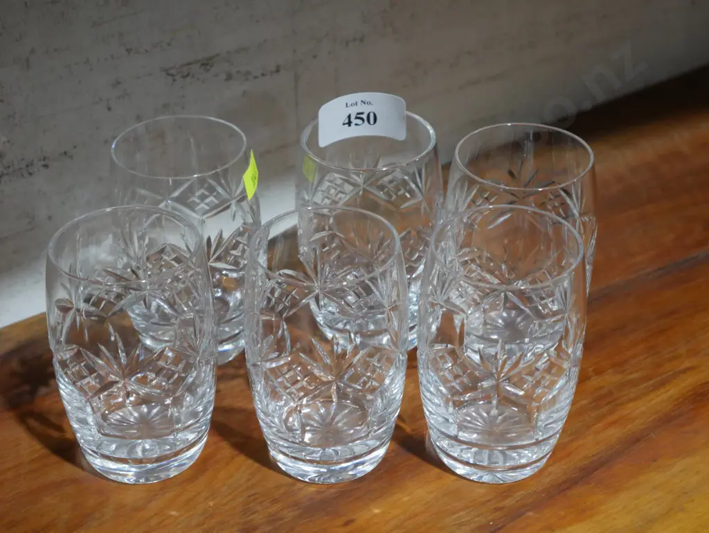 6 Webb and Corbett crystal glasses Image 1++
