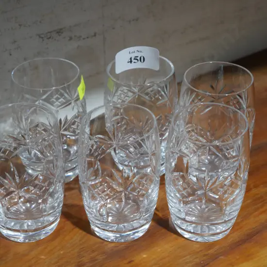 6 Webb and Corbett crystal glasses