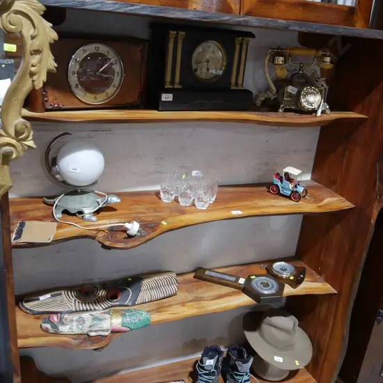 Solid wood slab wood bookcase