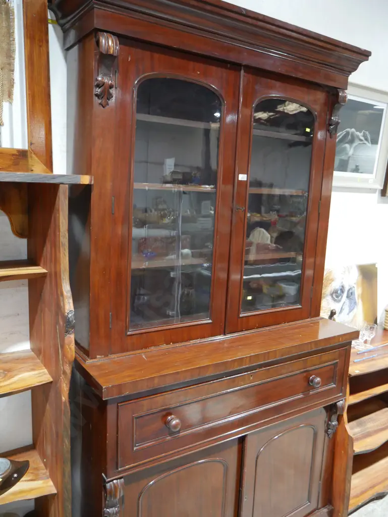 Victorian bureau bookcase Image 1++
