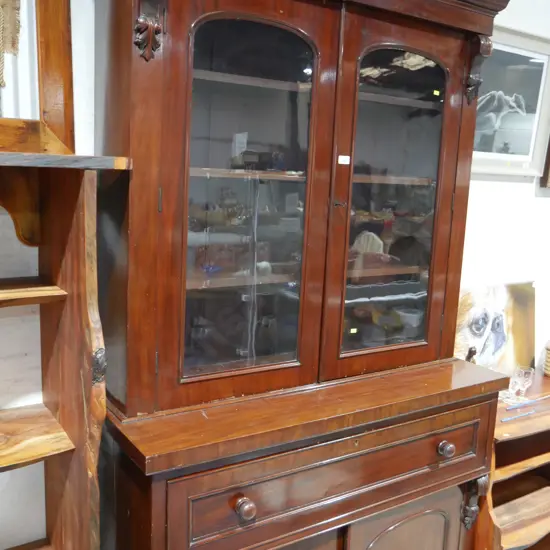 Victorian bureau bookcase