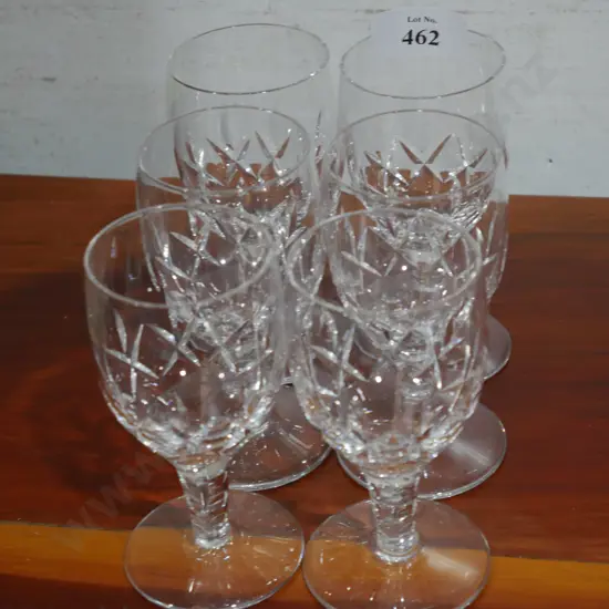 6 Stuart crystal glasses