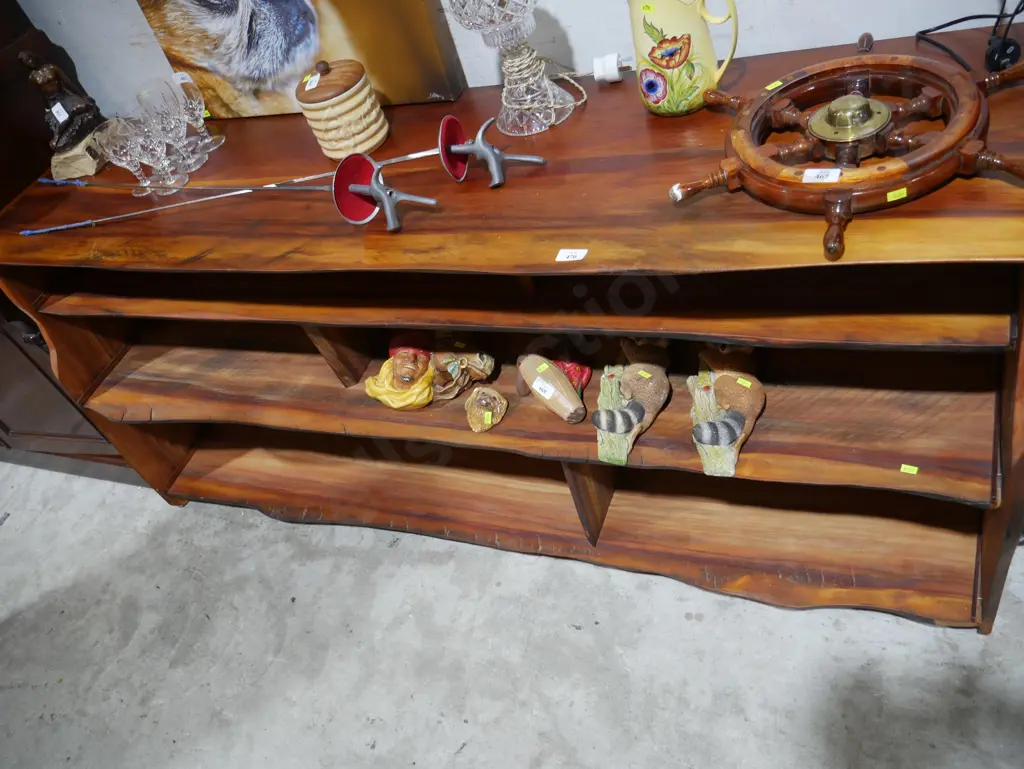 Solid wood slab wood bookcase Image 1++