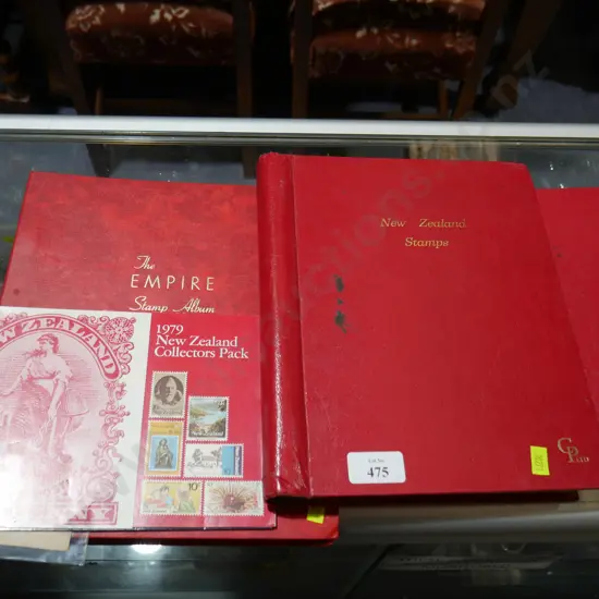 Three stamp albums