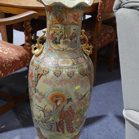 Large oriental  vase with damage