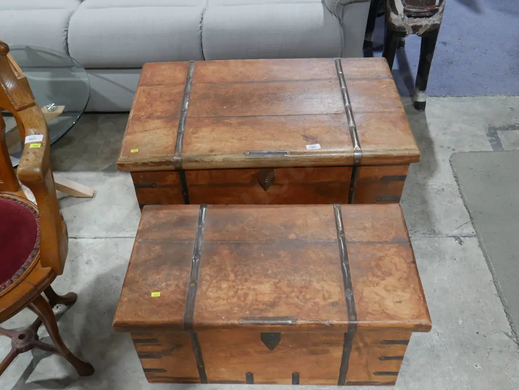 2 wooden trunks Image 1++