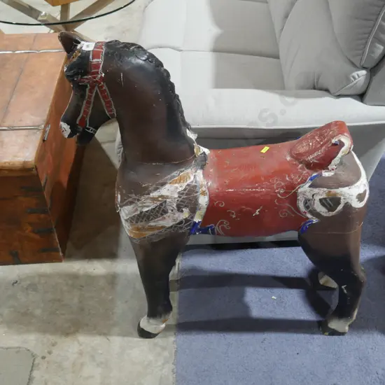 Wooden horse with damage