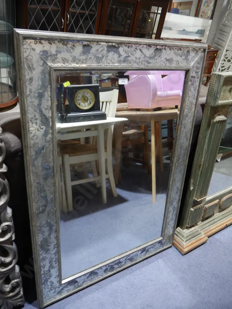 Framed beveled edge wall mirror Image 1++