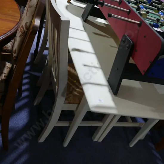 Dining table and four chairs