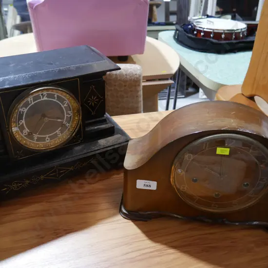 Two mantle clocks