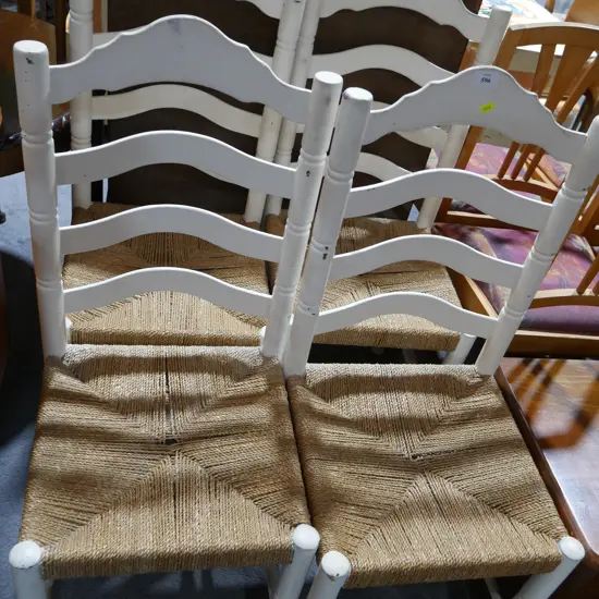 4 seagrass dining chairs