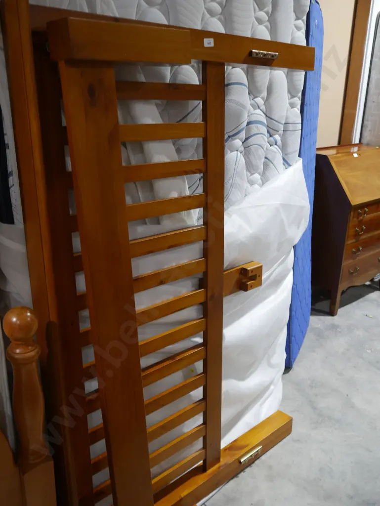 Queen slat bed no mattress Image 1++