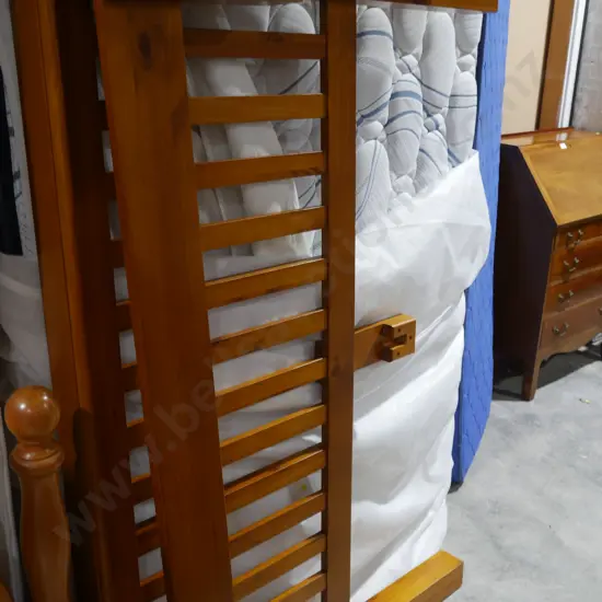 Queen slat bed no mattress