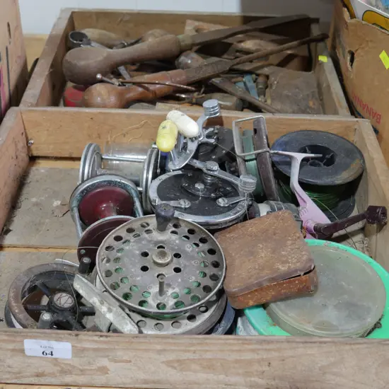 Fishing reels, tools