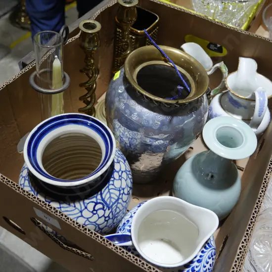 Candle holders, vases etc