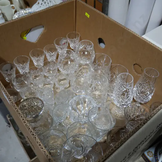 Crystal glasses etc