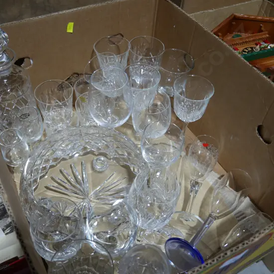 Crystal, glassware etc