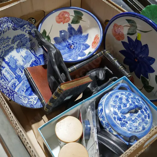 Dog bookends pottery etc