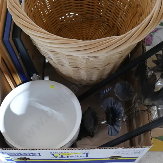 Cane basket, potty etc