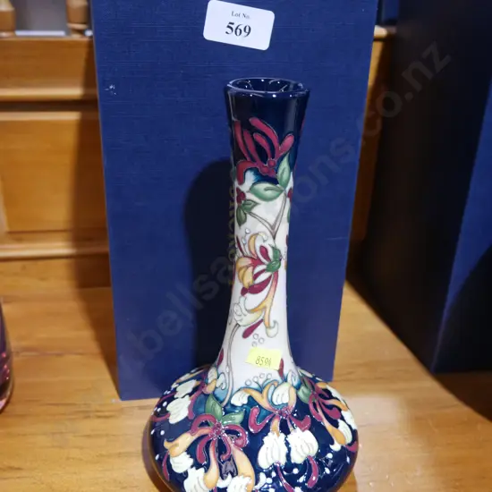 Boxed Moorcroft vase