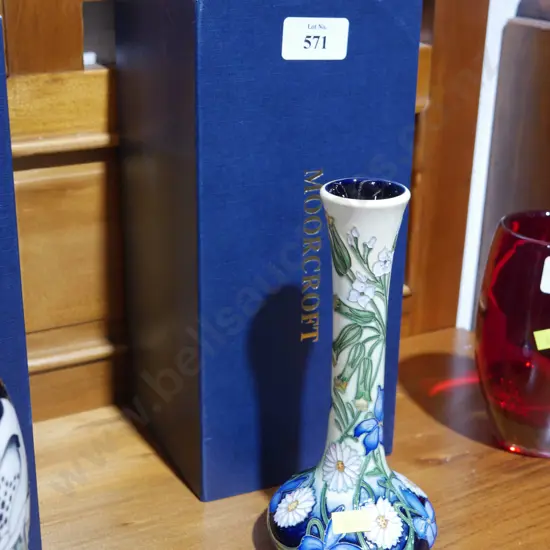 Boxed Moorcroft vase