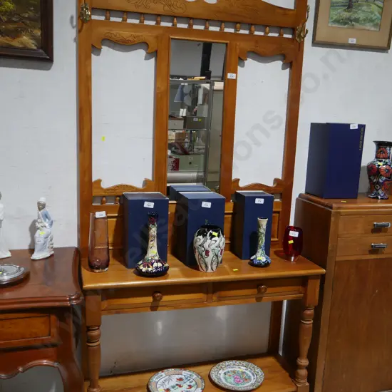 Mirror back hall stand