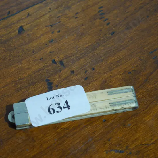 1 foot folding ivory rule