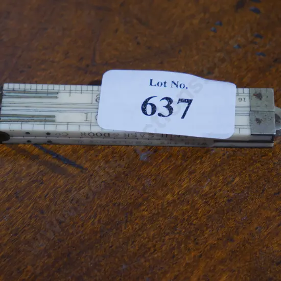 1 foot ivory rule (Wanganui sash and door co)