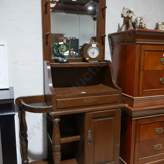 Mirror back hall stand