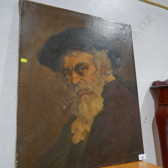 Oil on canvas portrait