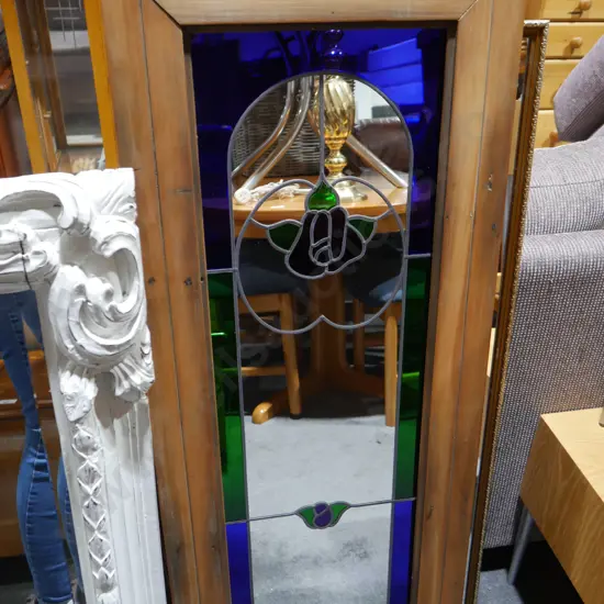 Stained glass mirror etc