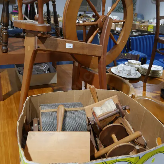 Spinning wheel and accessories