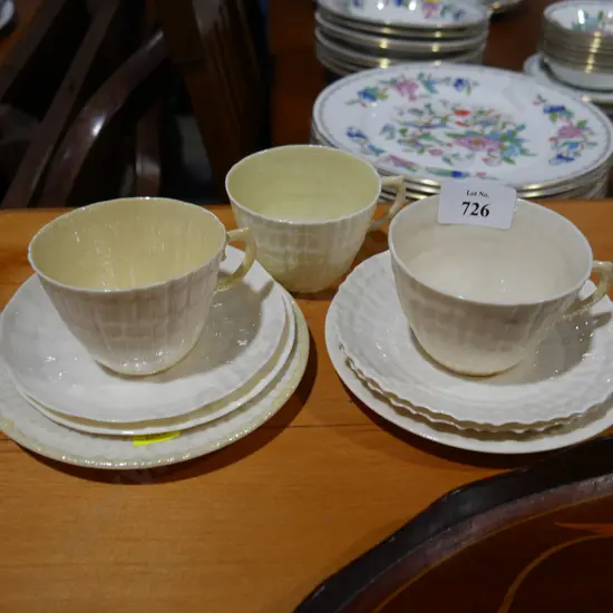 Belleek cups and saucers