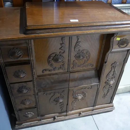 Ornate treadle sewing machine