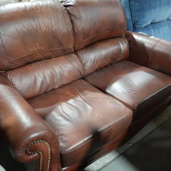 2 seater leather couch