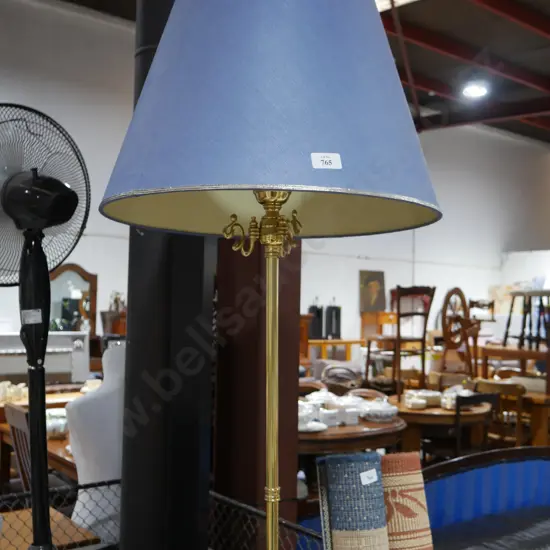 Brass standard lamp