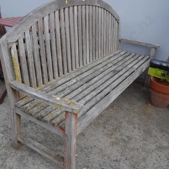 Wooden outdoor bench