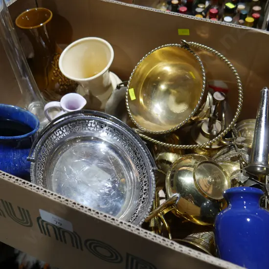 Brassware pottery etc