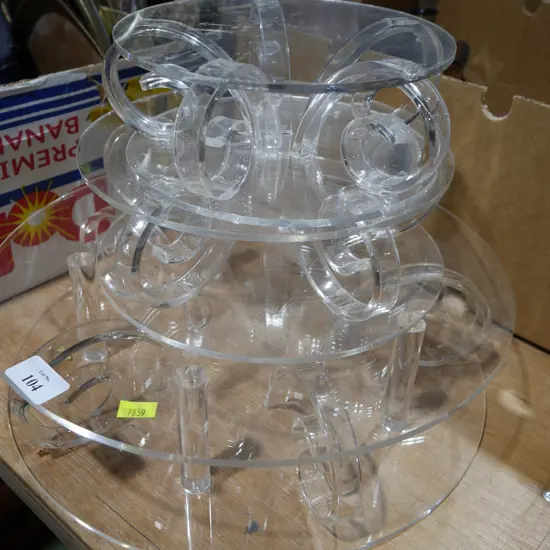 3 tier perspex stand