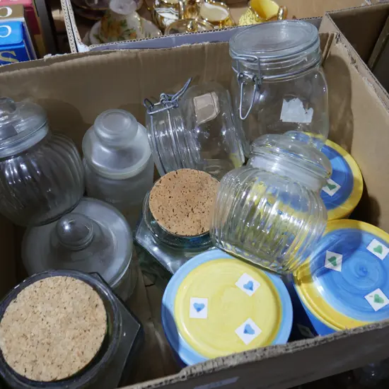 Jars, kitchen containers etc