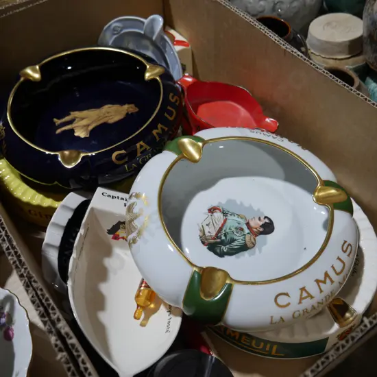 Whisky advertising ashtrays