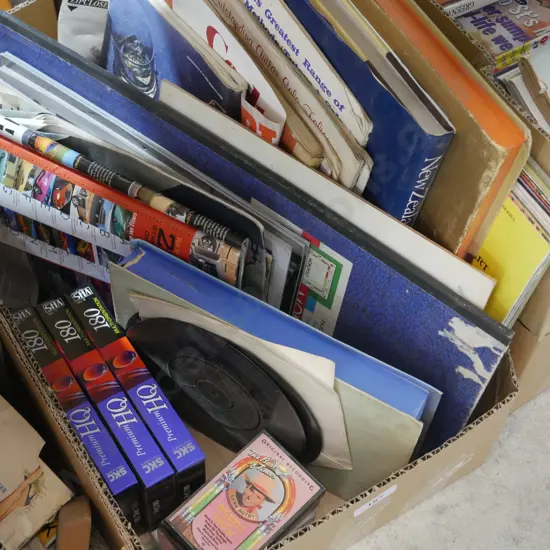 Records, magazines etc