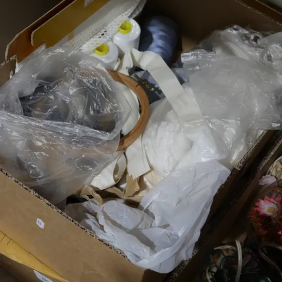 2 boxes sewing items