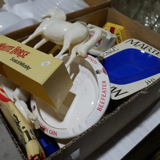 Whisky advertising ashtrays etc