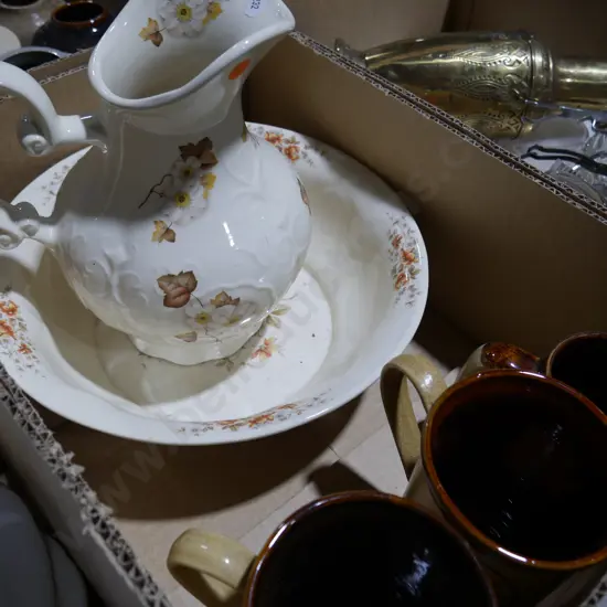 Titian jug and bowl etc