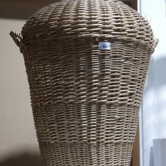 Cane laundry basket