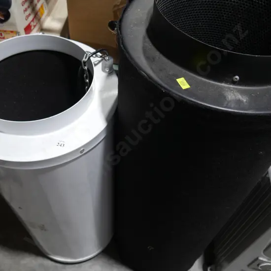 Mix flow fan, carbon filter