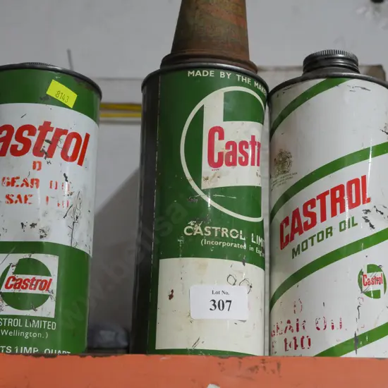 3 Castrol tins