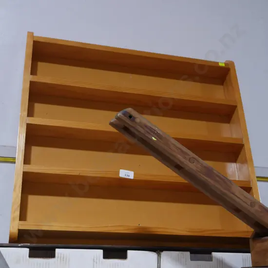 Wooden shelves
