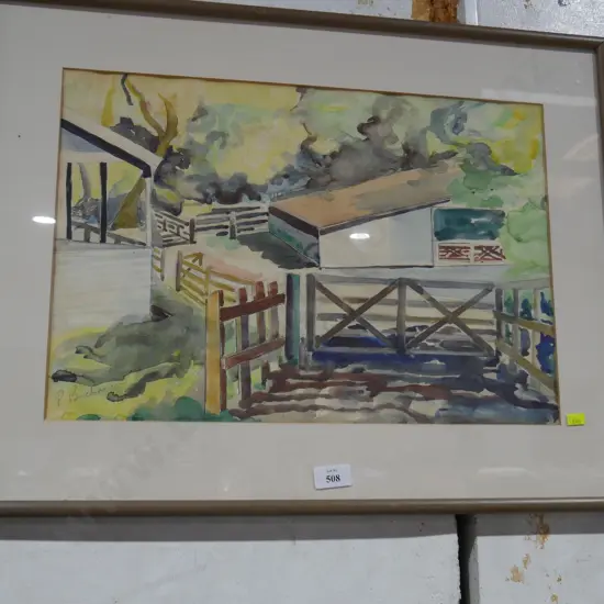 Framed Buchanan watercolour